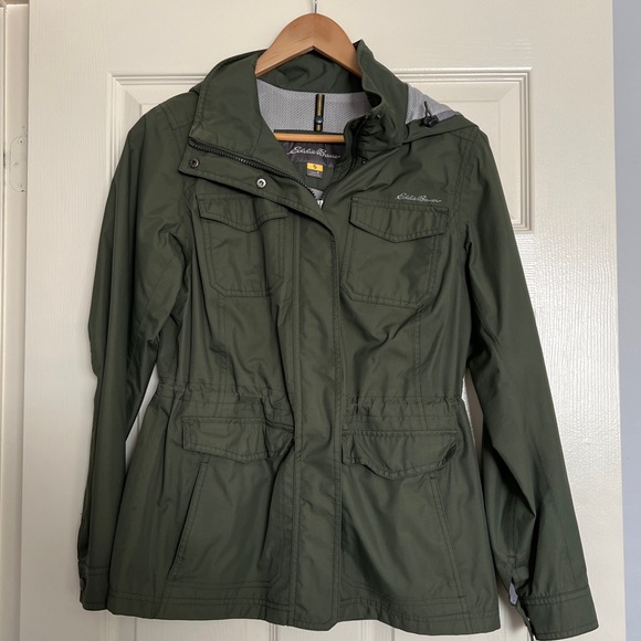 Women’s Eddie Bauer Green Rain Jacket S - Picture 1 of 9
